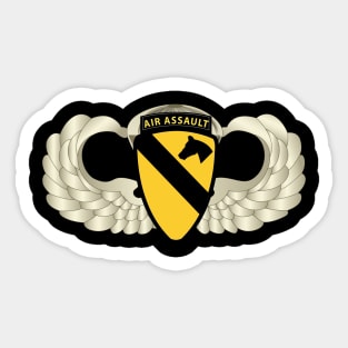 1st Cavalry Div Air Assault w Basic Airborne Badge wo Txt Sticker